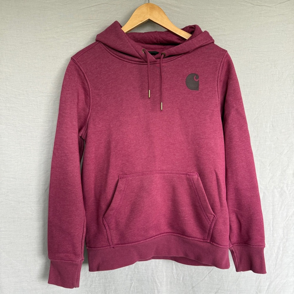 Carhartt Iconic Clarksburg Relaxed fit Logo Sweatshirt Raspberry